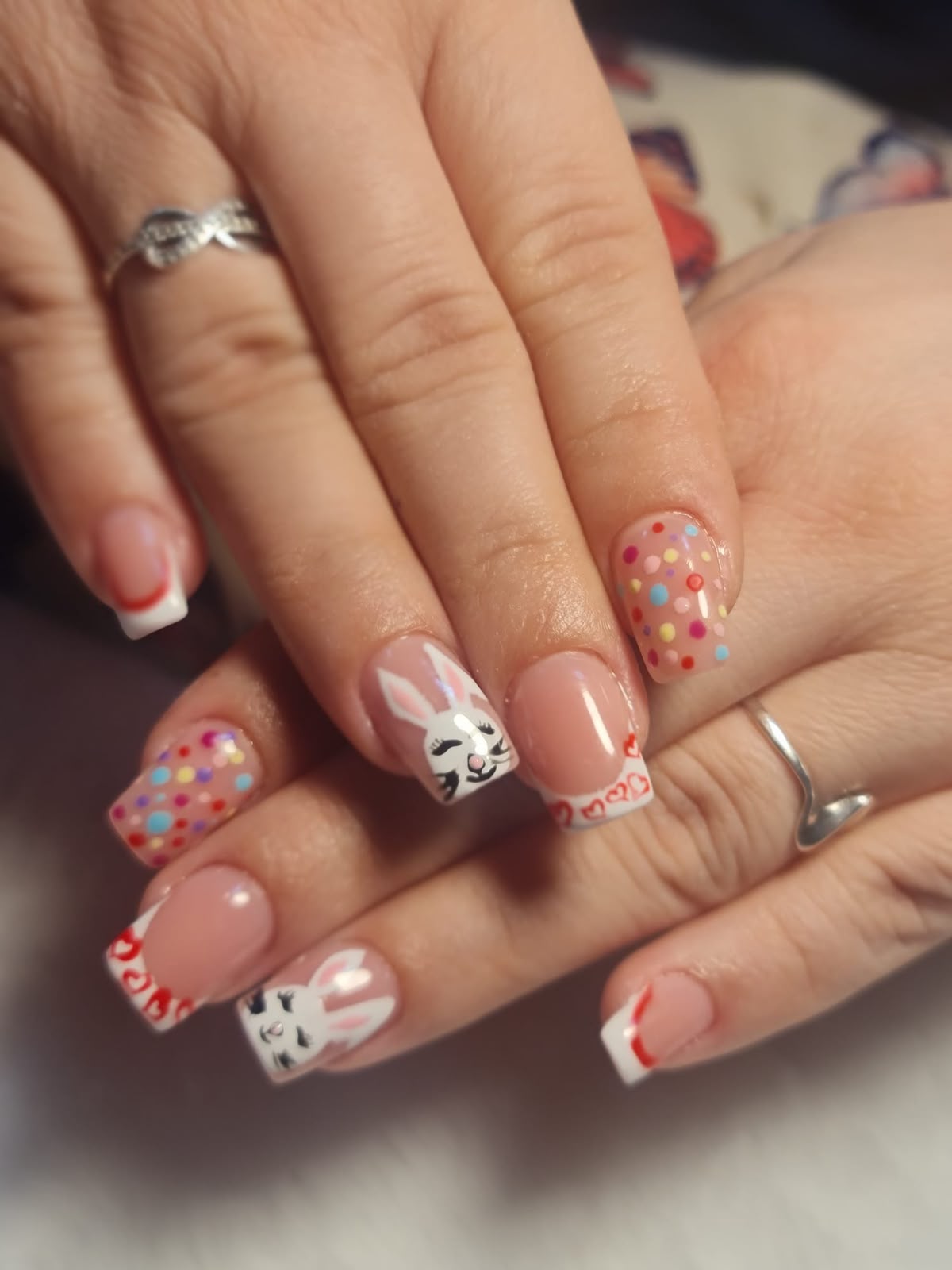 Manichiură french colorat, nail art Erato Beauty